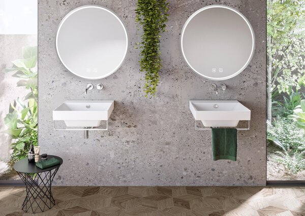 Mirror LED 50cm MMJ BRUSH SILVER