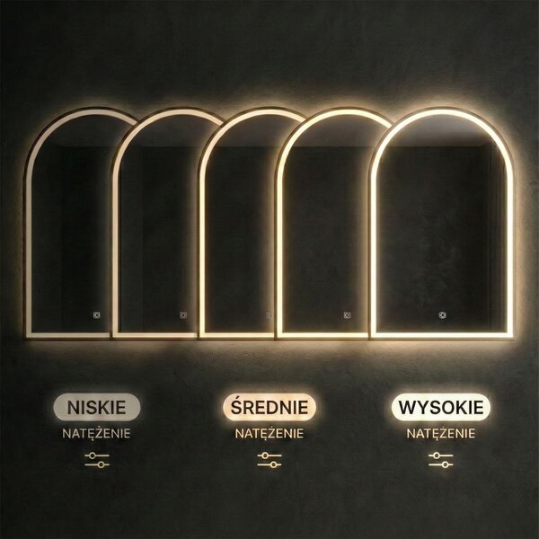 Mirror LED 60x100cm DART GOLD