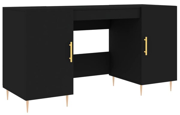 Desk Black 140x50x75 cm Engineered Wood