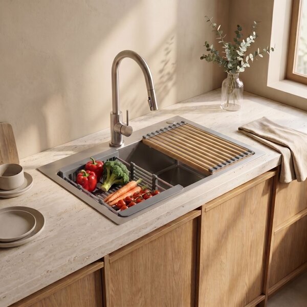 Kitchen sink accessory set 3 pcs. REA Grey