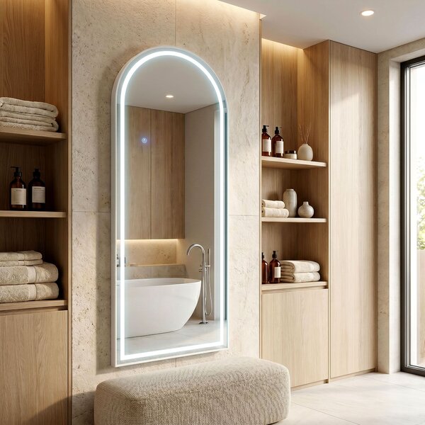 Mirror LED Orbit 50x160cm White