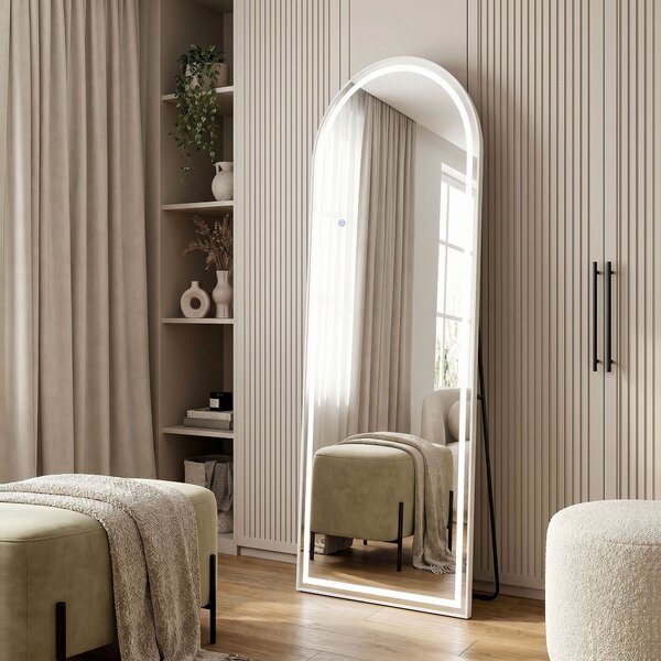 Mirror LED Orbit 50x160cm White