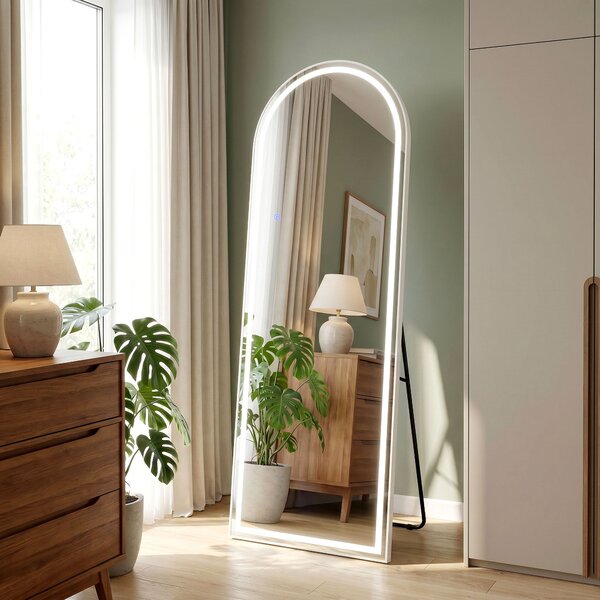 Mirror LED Orbit 50x160cm White