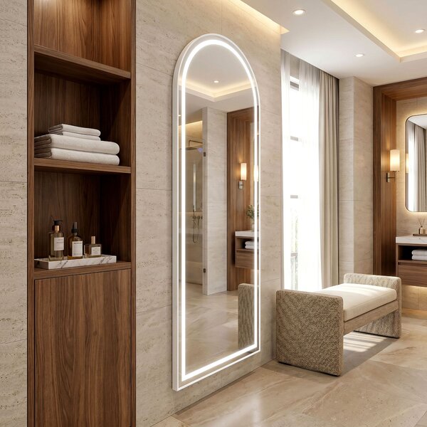 Mirror LED Orbit 50x160cm White