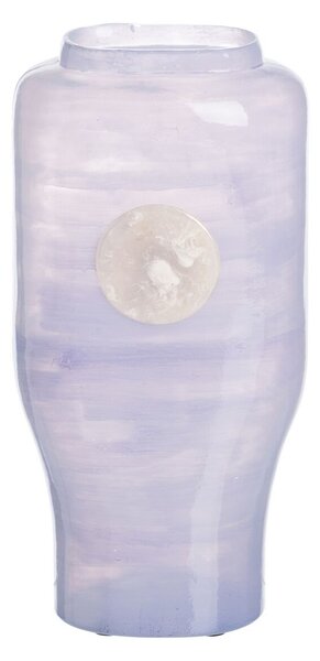 Vase Blue White Resin Crystal 15 x 9 x 31 cm