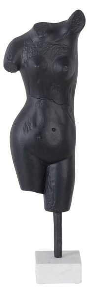 Decorative Figure White Black Aluminium Marble 16 x 10 x 62 cm