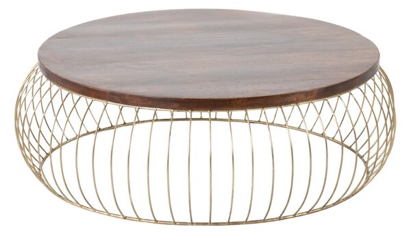 Centre Table Golden Natural 103 x 103 x 33 cm