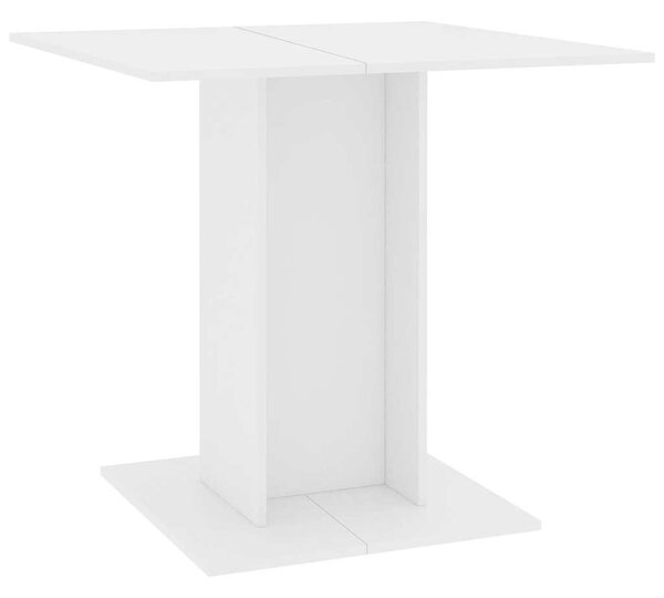 Dining Table White 80x80x75 cm Engineered Wood