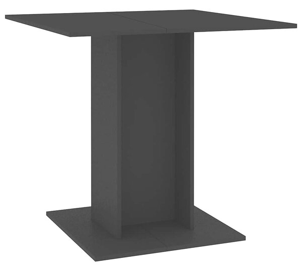 Dining Table Black 80x80x75 cm Engineered Wood