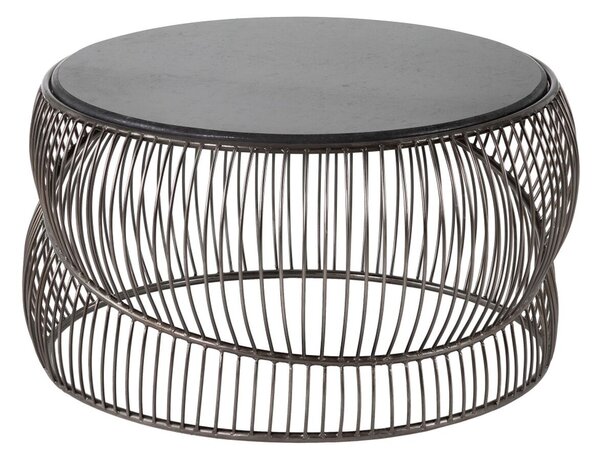 Centre Table Black Silver 90 x 90 x 48 cm