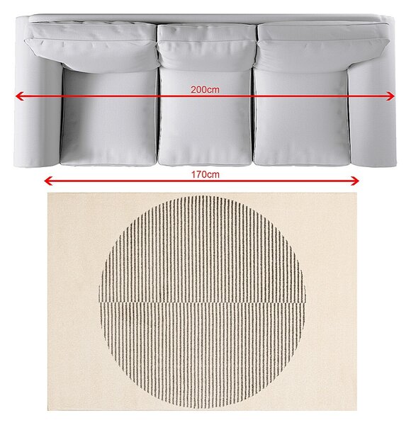 Sevilla paper white/grey Rug 120x170cm