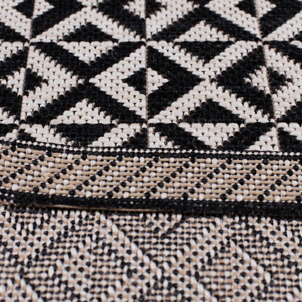 Modern Geometric black/beige 120x170cm rug