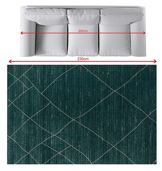 Sevilla forest green/aspen silver Rug 160x230cm