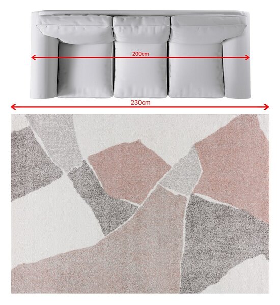 Rug Softness cream/nude rose 160x230cm