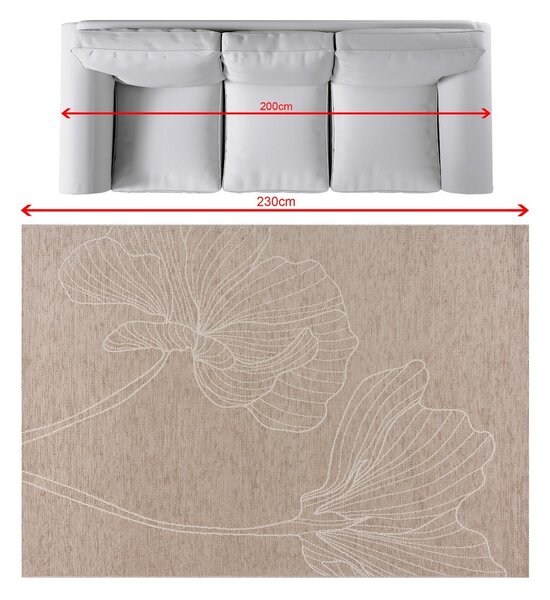 Rug Velvet beige/sand 160x230cm