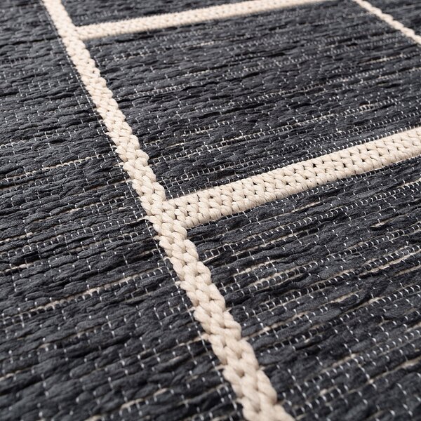 Velvet wool/petrol blue Rug 160x230cm