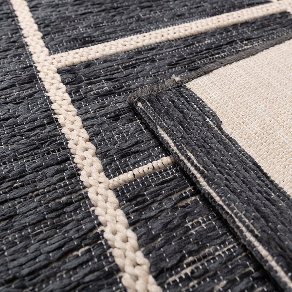 Velvet wool/petrol blue Rug 160x230cm