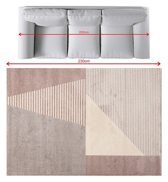 Sevilla paper white/dusty rose 160x230cm rug