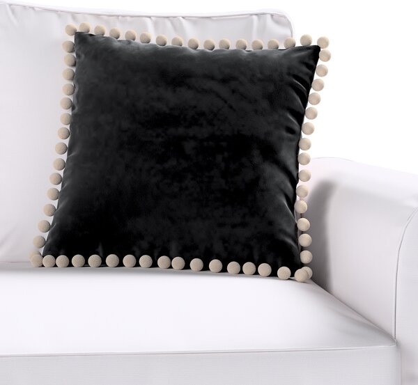 Daisy cushion covers with pom poms