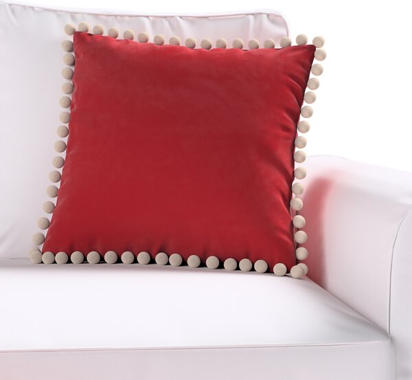 Daisy cushion covers with pom poms