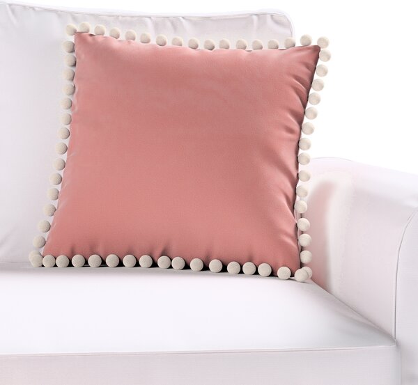 Daisy cushion covers with pom poms