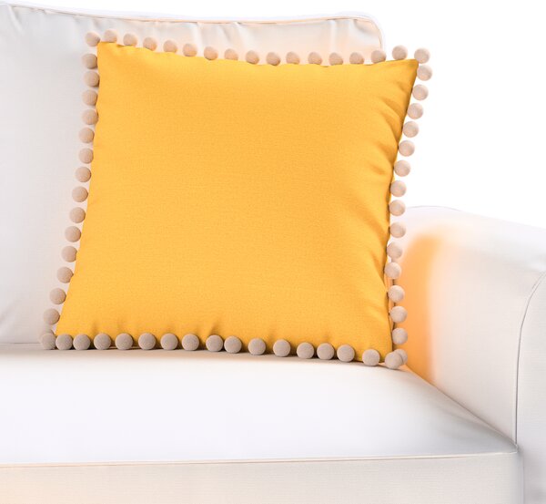 Daisy cushion covers with pom poms