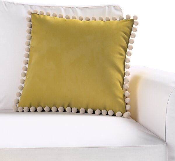 Daisy cushion covers with pom poms