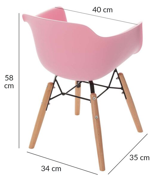 Baby chair Monte candy pink