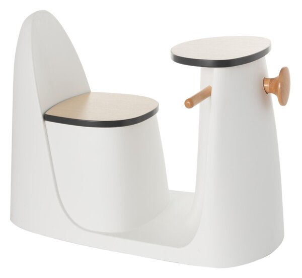 2-in-1 table chair Vespo white