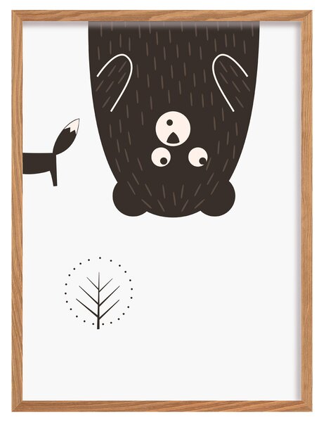 Scandi Forest bear II 30x40cm