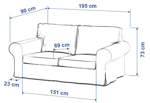 Ektorp 2-seater sofa bed cover (for model on sale in Ikea 2004-2011)