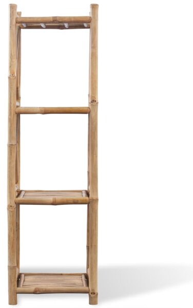 4-Tier Square Bamboo Shelf