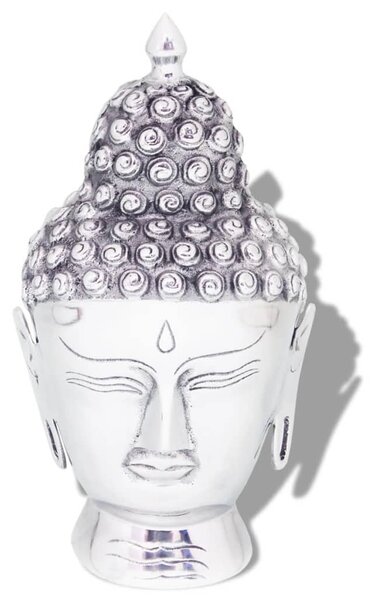 Buddha Head Decoration Aluminium Silver