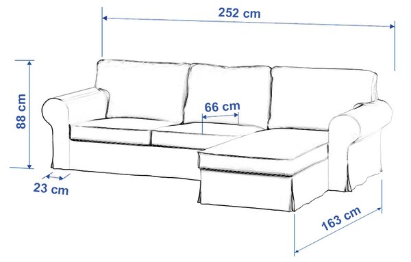 Ektorp 2-seater sofa with chaise longue cover