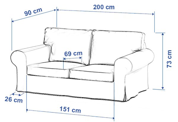 Ektorp 2-seater sofa bed cover (for model on sale in Ikea since 2012)