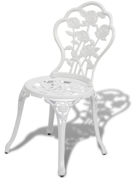 Bistro Chairs 2 pcs Cast Aluminium White