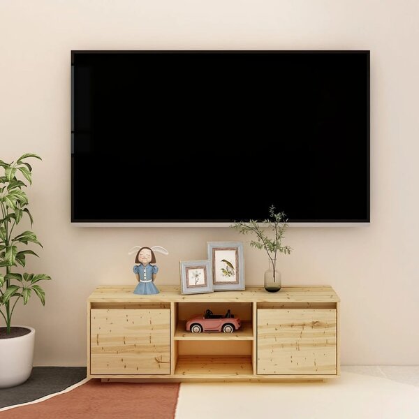 TV Cabinet 110x30x40 cm Solid Firwood