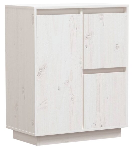 Sideboard White 60x34x75 cm Solid Wood Pine