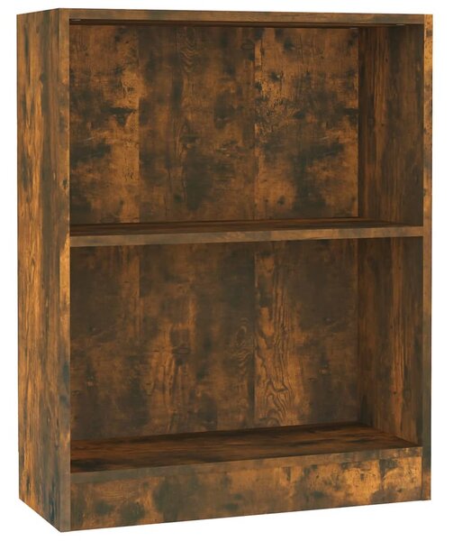 Bookshelf Smoked Oak 60x24x76 cm Engineered Wood