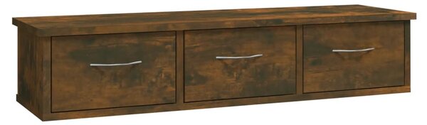 Wall Cabinet Smoked Oak 88x26x18.5 cm Engineered Wood