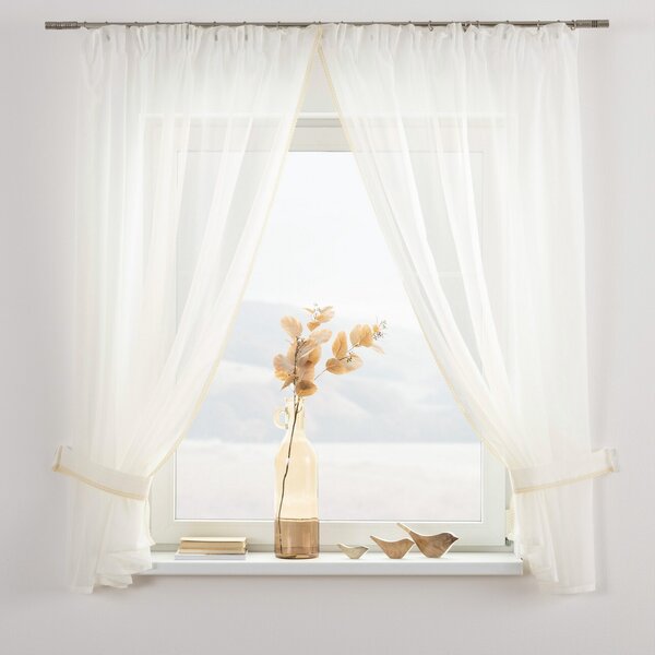 Lily ecru voile curtains - Set of 2