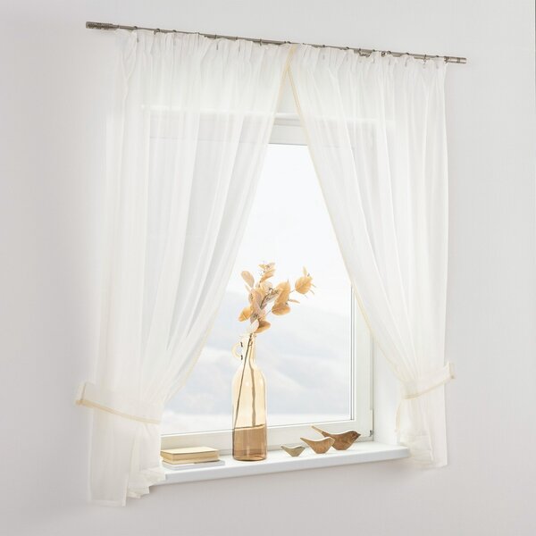 Lily ecru voile curtains - Set of 2
