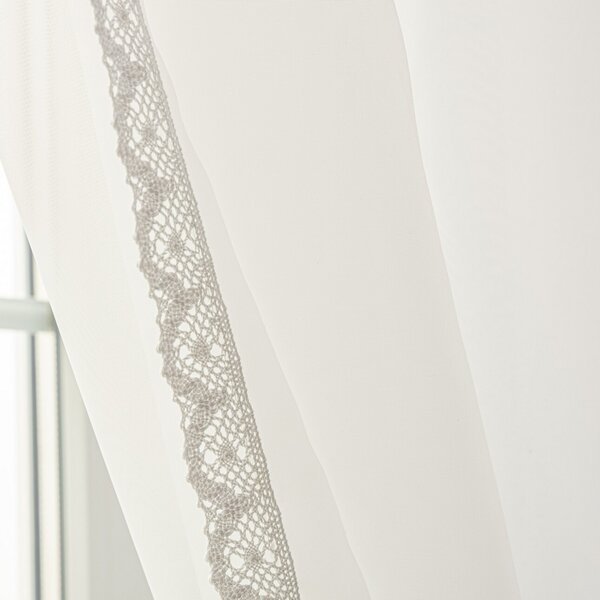 Lily ecru voile curtains - Set of 2