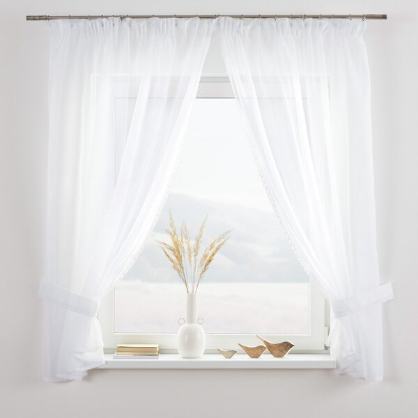Lily ecru voile curtains - Set of 2
