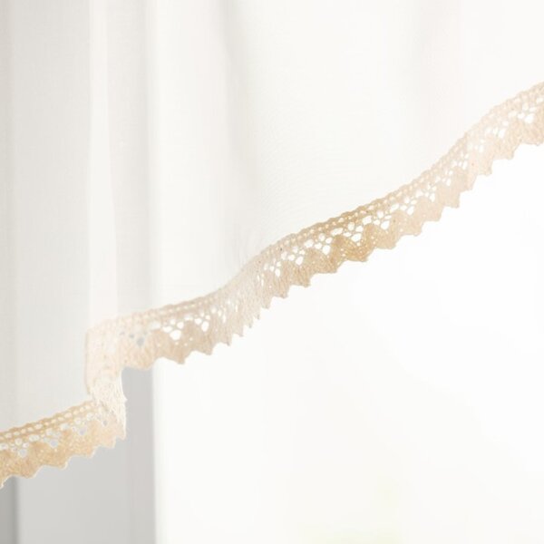 Lily white arched pelmet