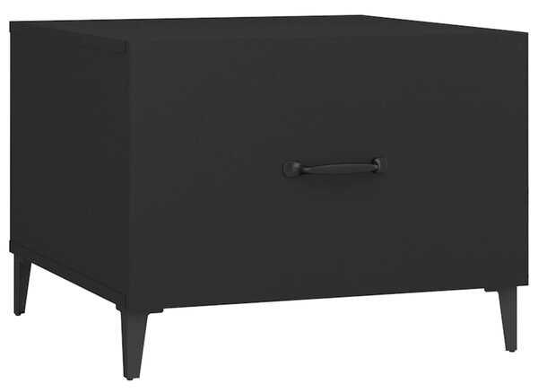 Coffee Table with Metal Legs Black 50x50x40 cm