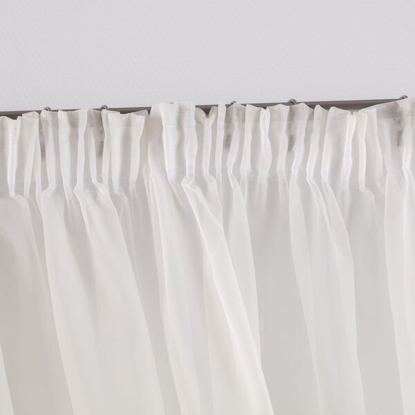 Lily voile net curtains with lace trim - Set of 2