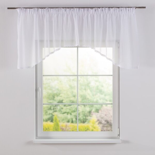 Lily white arched pelmet