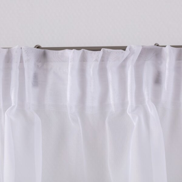 Lily white arched pelmet