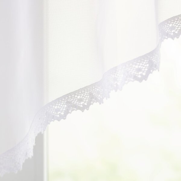 Lily white arched pelmet